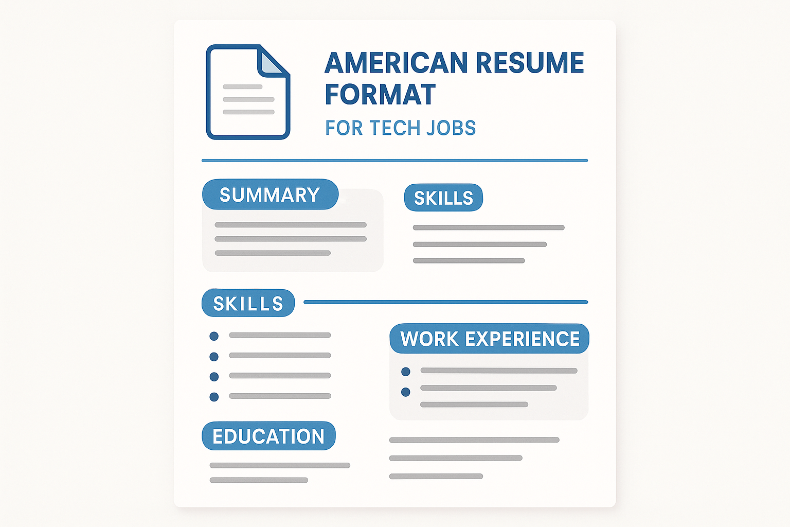 Estrutura do CV formato americano
