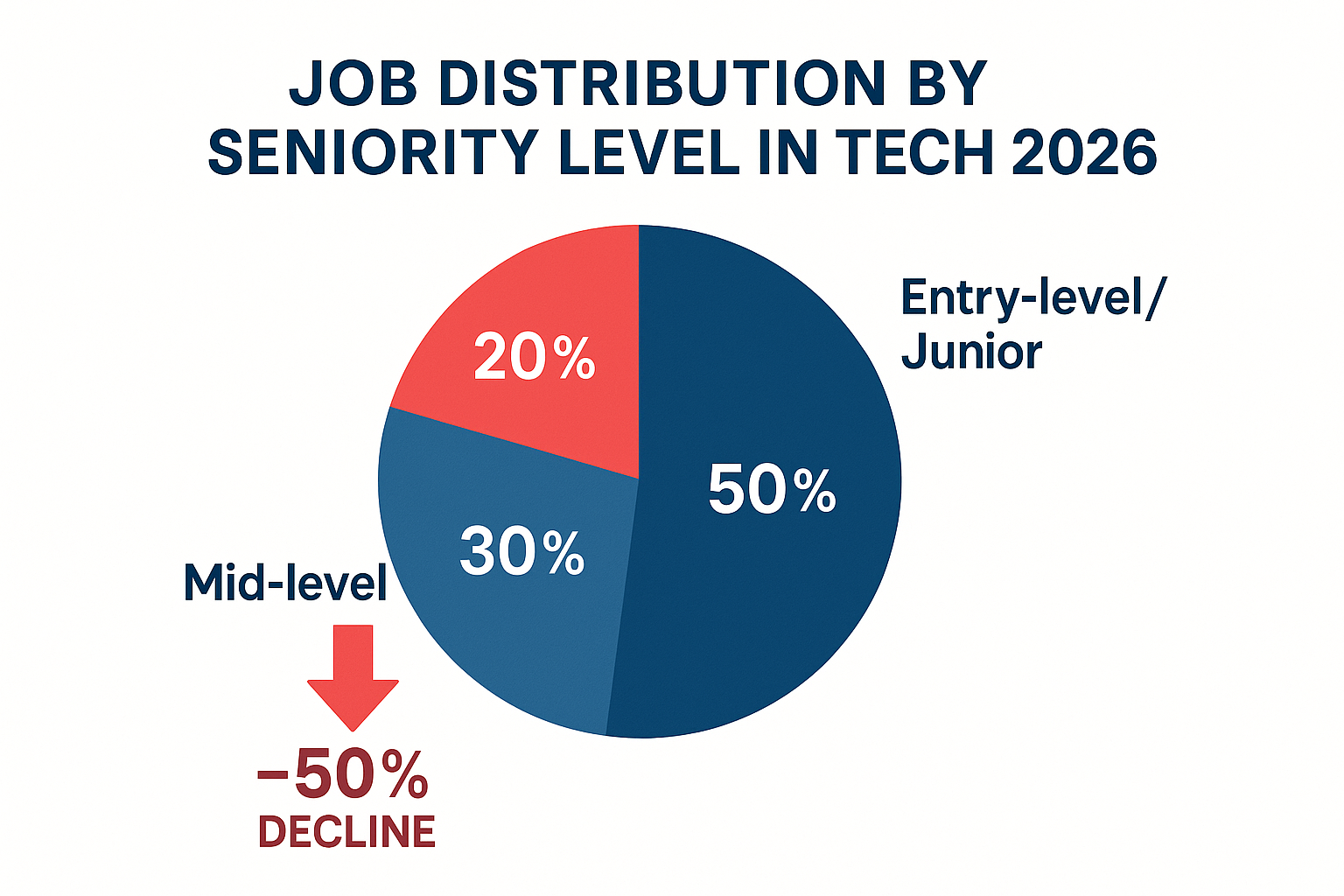 Distribuição de vagas por senioridade